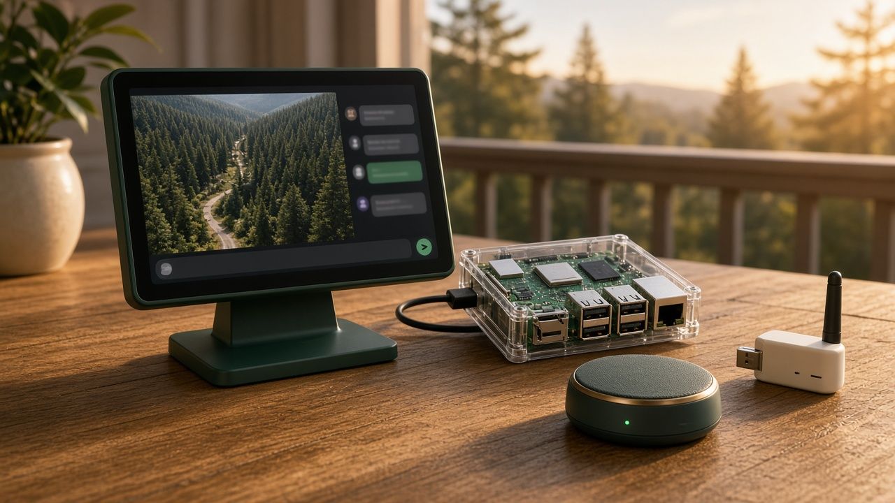 Pi 4B + 10-inch touchscreen ground station where Grok sees and talks.